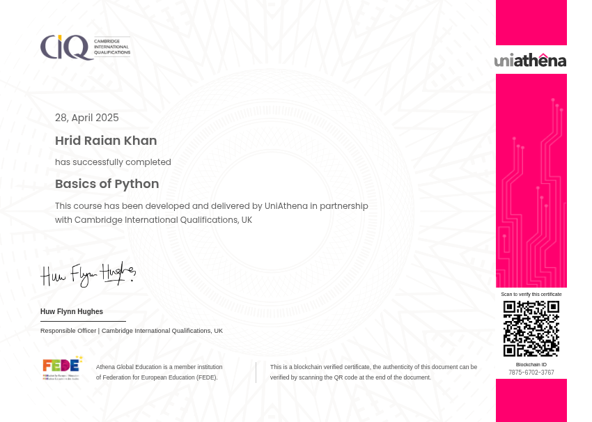 Python Certificate